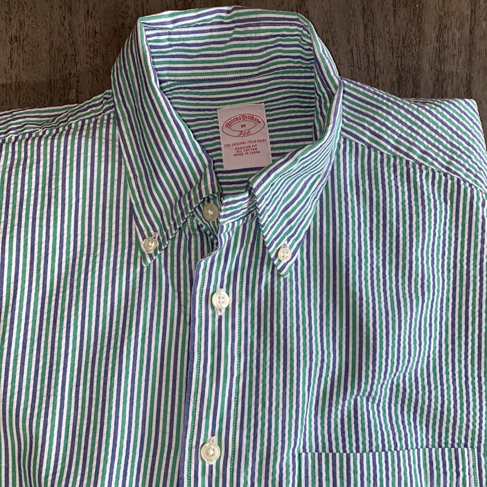 Brooks Brothers seersucker shirt
